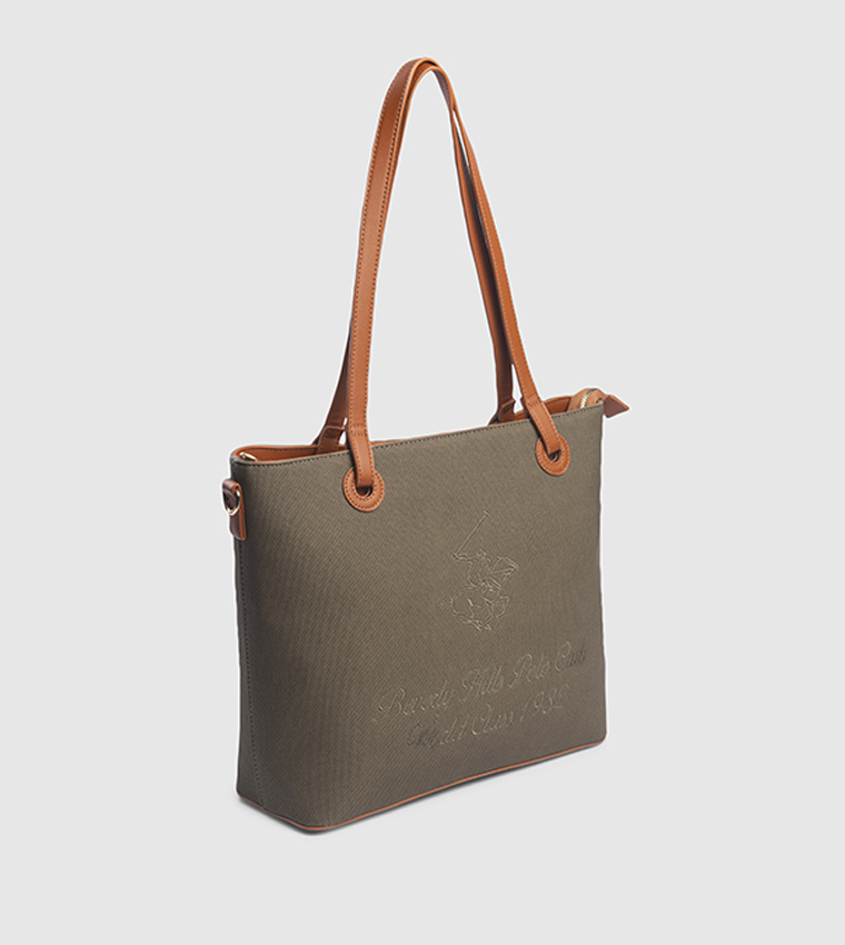 Logo Embroidered Shoulder Bag