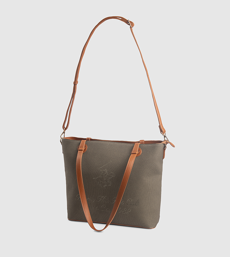 Logo Embroidered Shoulder Bag