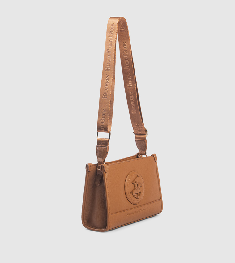 Logo Detail Zippered Crossbody Bag