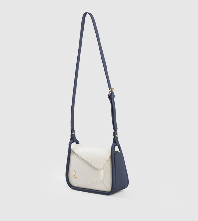 Color Block Textured Shoulder Bag