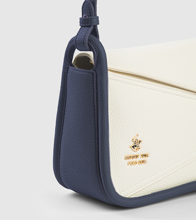 Color Block Textured Shoulder Bag