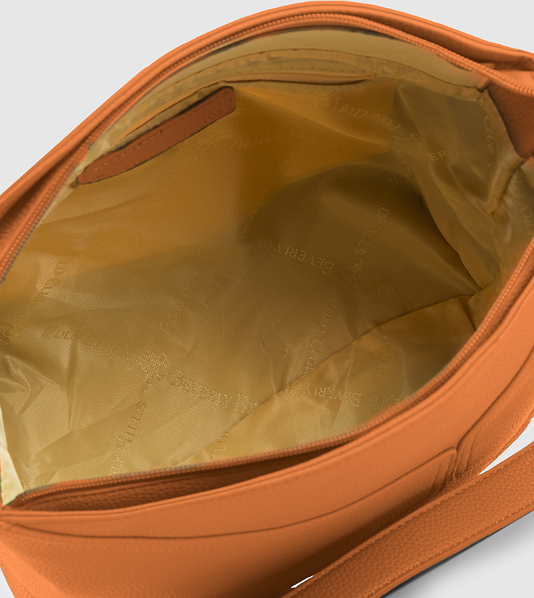 Textured Zippered Shoulder Bag
