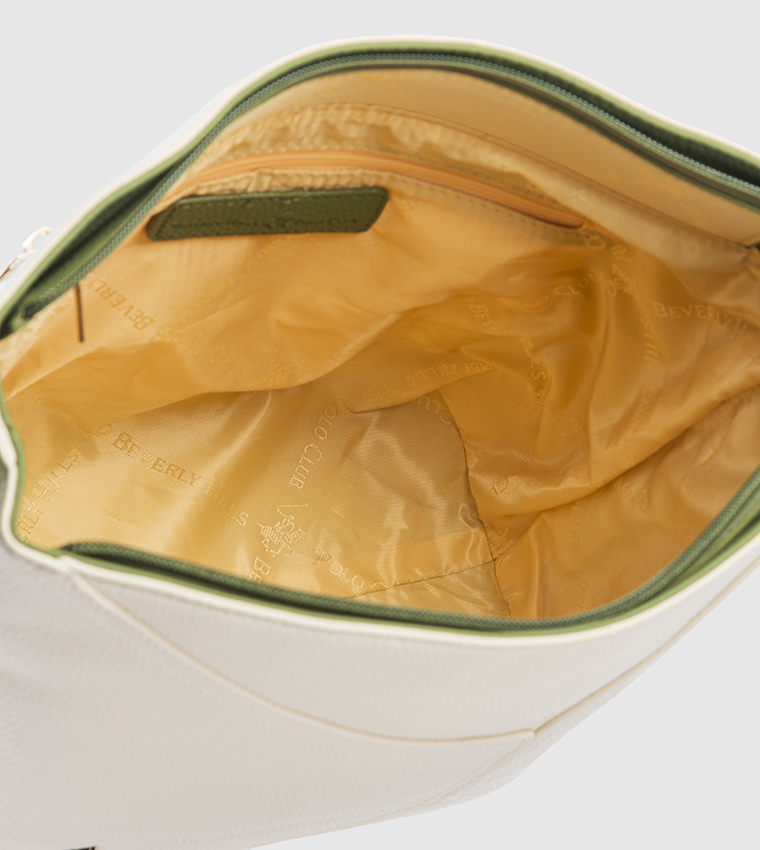Textured Zippered Shoulder Bag