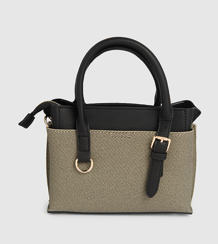 Color Block Satchel Bag