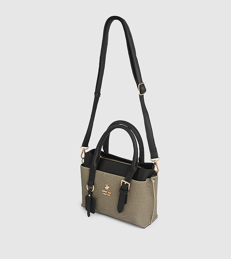 Color Block Satchel Bag