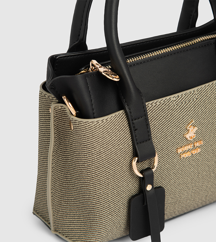 Color Block Satchel Bag