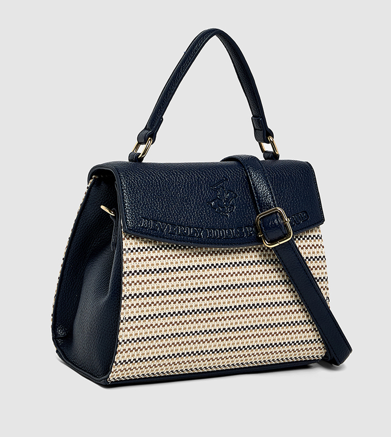 Patterned Top Handle Bag