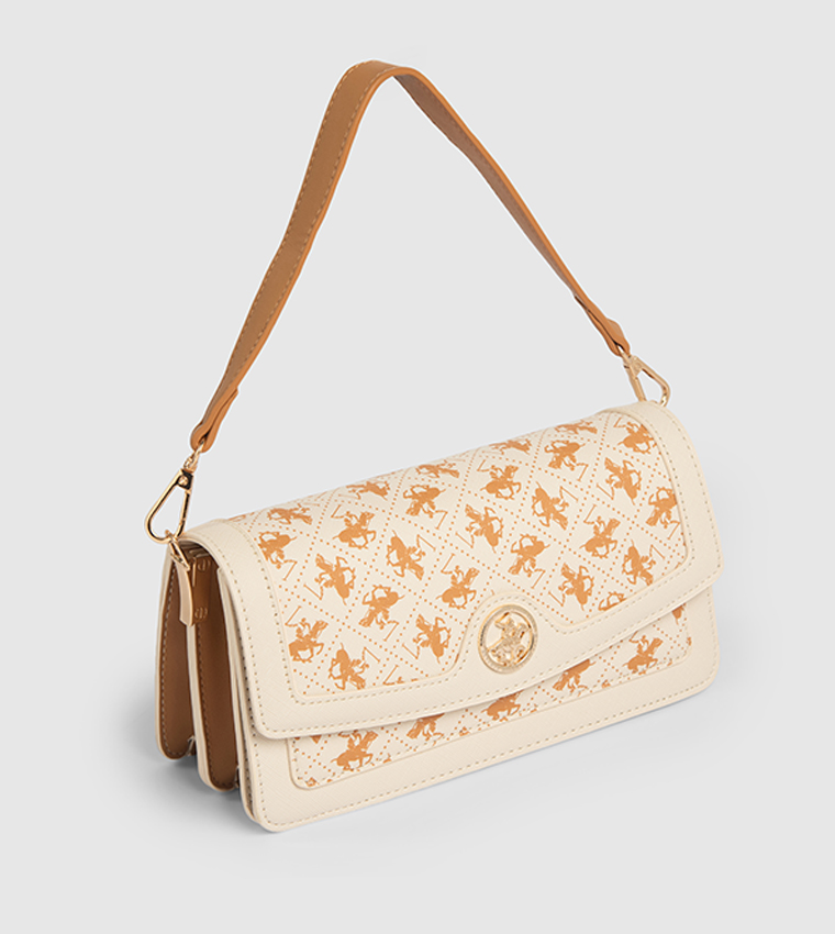 Logo Patterned Shoulder Bag