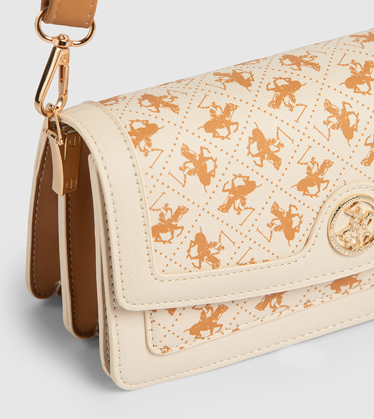 Logo Patterned Shoulder Bag