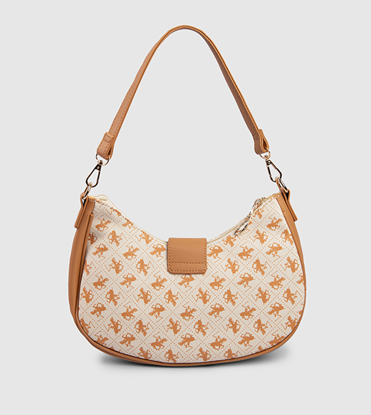 Logo Patterned Shoulder Bag
