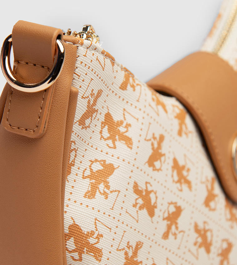 Logo Patterned Shoulder Bag