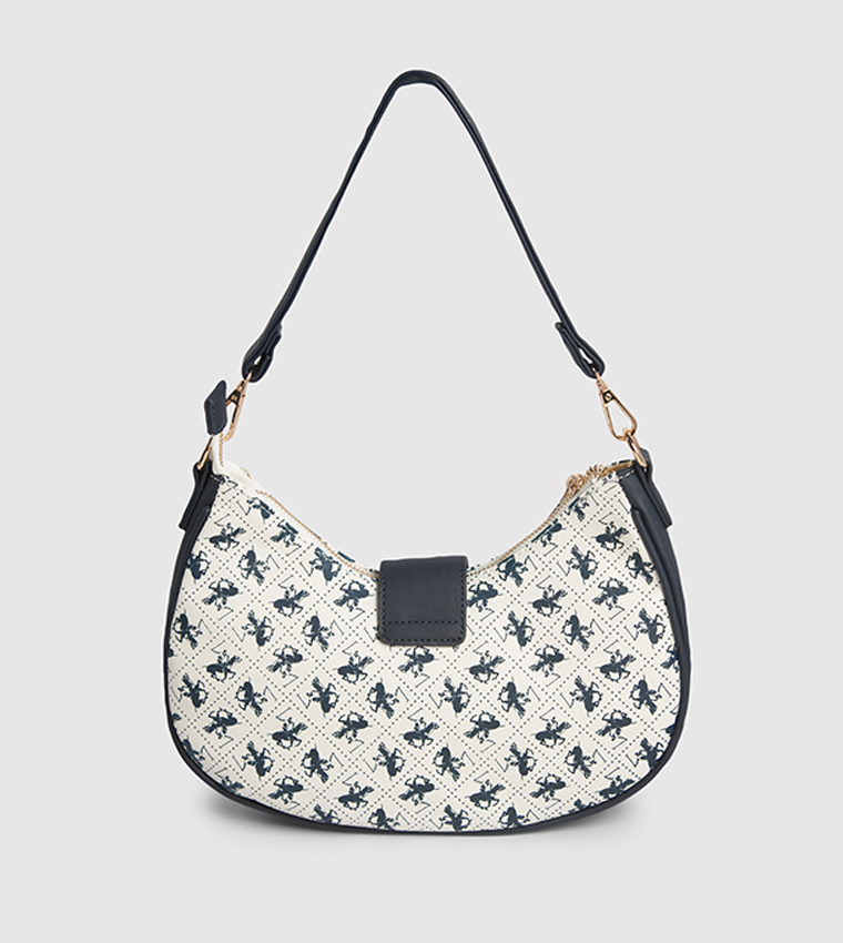 Logo Patterned Shoulder Bag