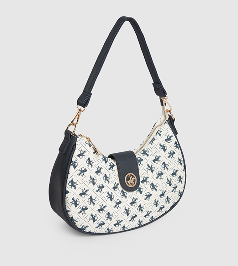 Logo Patterned Shoulder Bag
