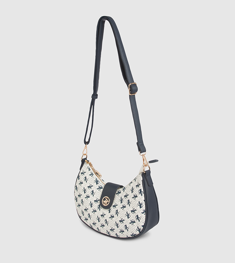 Logo Patterned Shoulder Bag