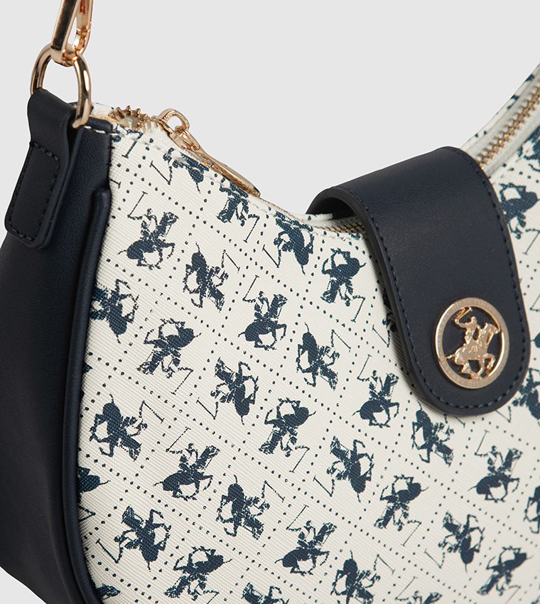Logo Patterned Shoulder Bag
