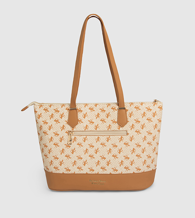 Logo Patterned Tote Bag