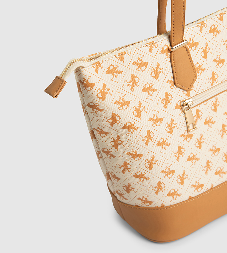 Logo Patterned Tote Bag