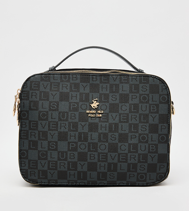 Logo Patterned Crossbody Bag