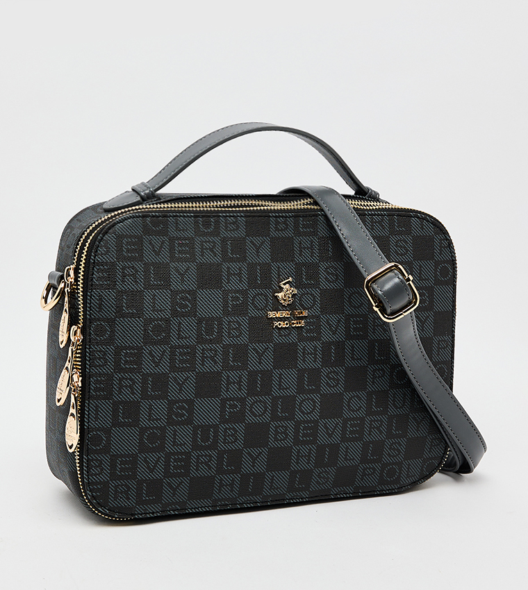 Logo Patterned Crossbody Bag