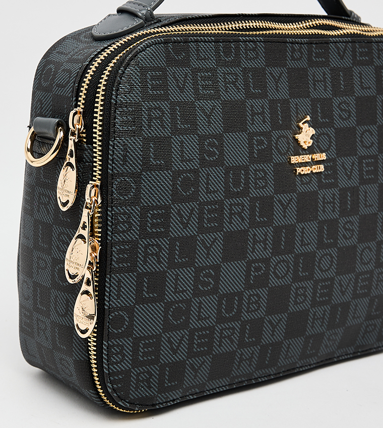 Logo Patterned Crossbody Bag