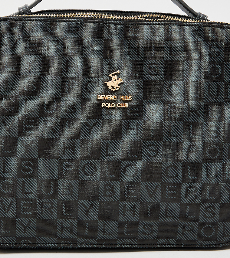 Logo Patterned Crossbody Bag