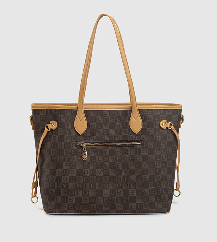 Patterned Zippered Tote Bag