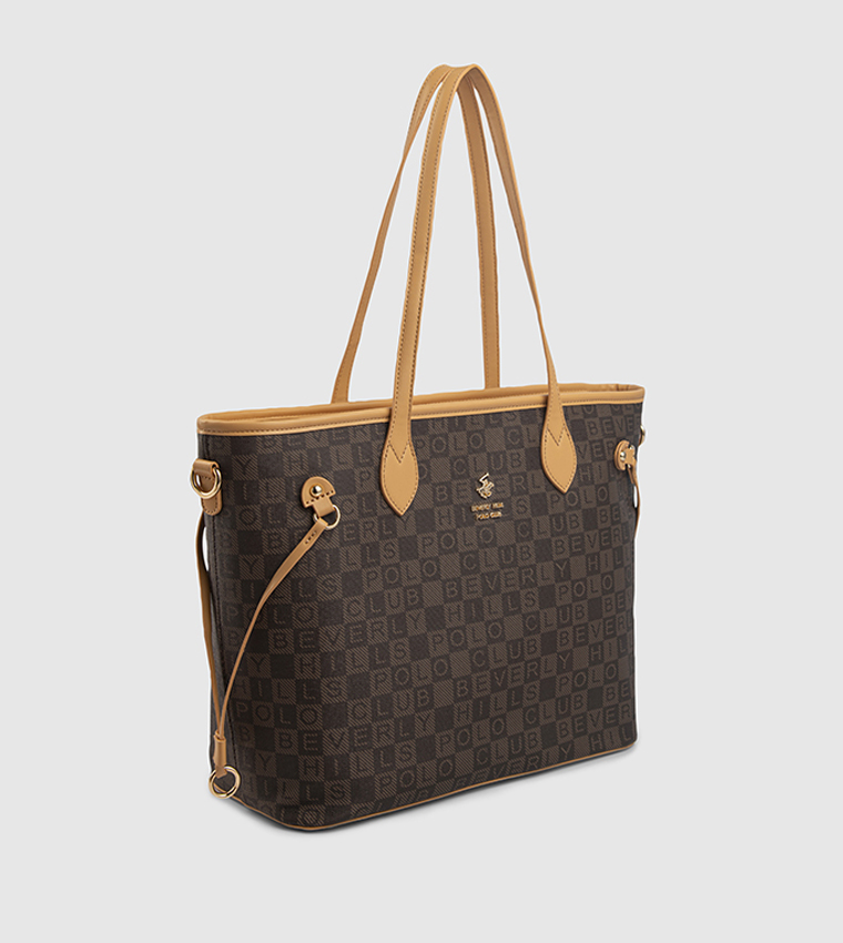 Patterned Zippered Tote Bag