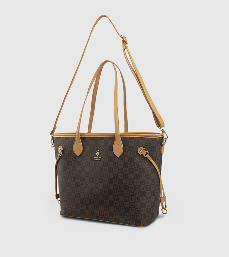 Patterned Zippered Tote Bag