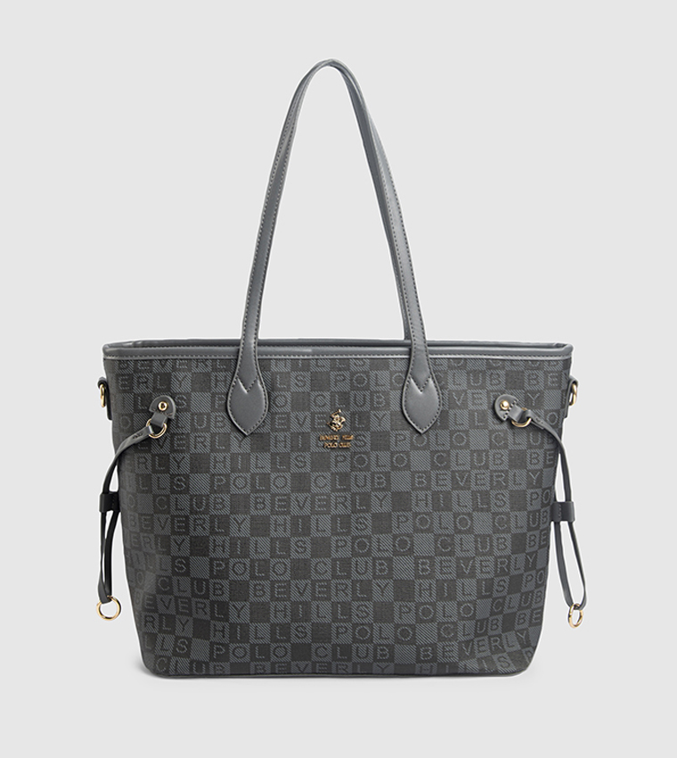 Patterned Zippered Tote Bag