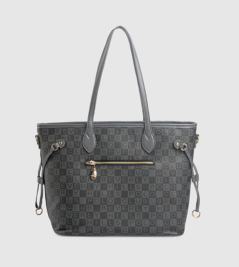 Patterned Zippered Tote Bag