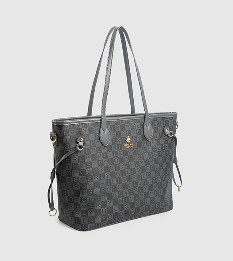Patterned Zippered Tote Bag
