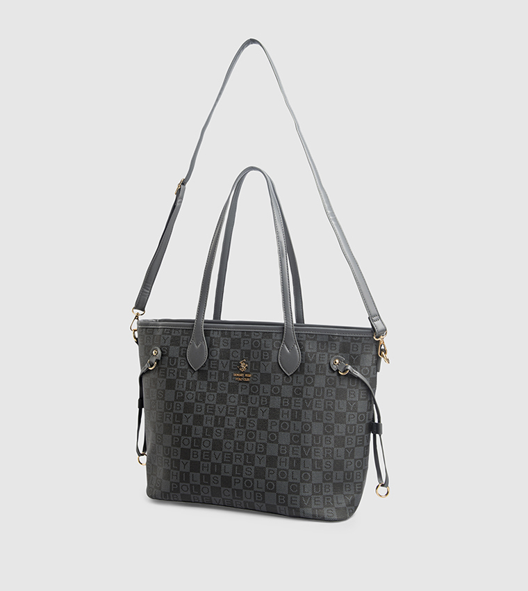 Patterned Zippered Tote Bag