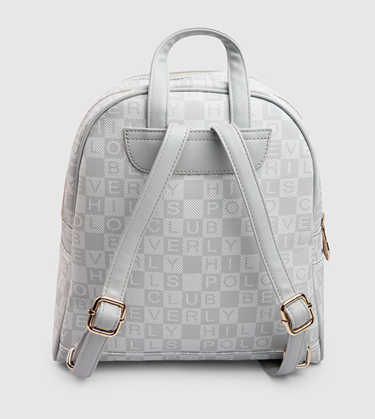 Logo Patterned Zip Around Backpack