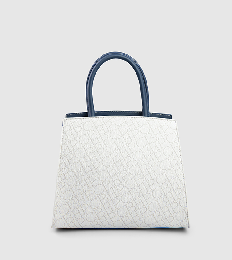 Logo Patterned Satchel Bag