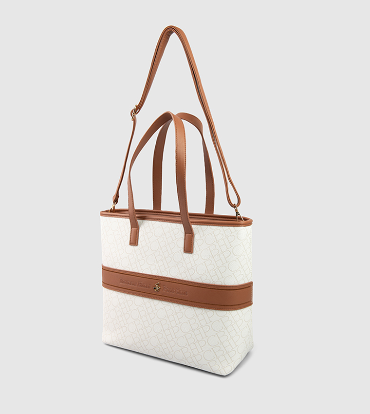 Logo Patterned Tote Bag