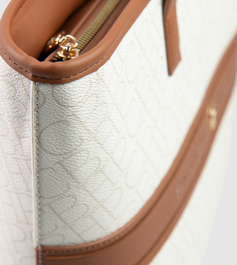 Logo Patterned Tote Bag