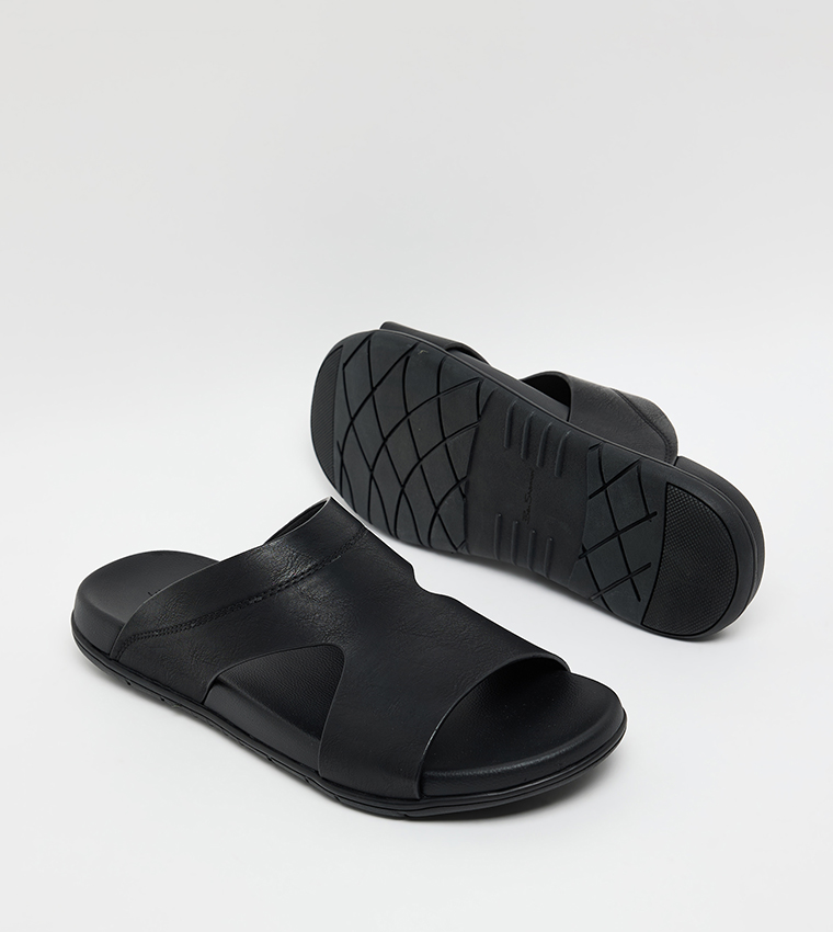 Open Toe Leather Comfort Sandals