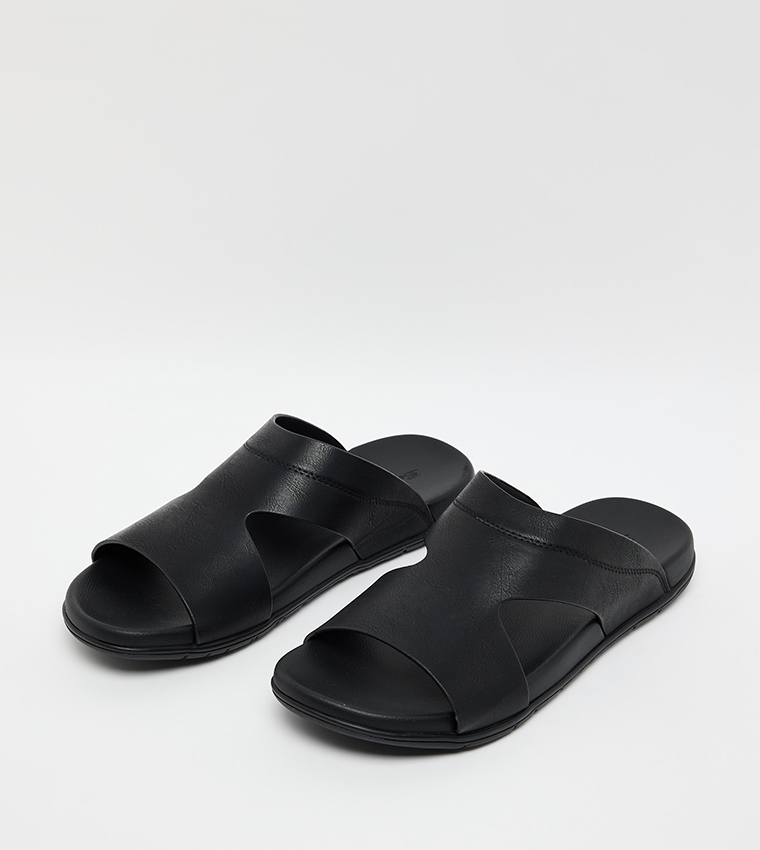 Open Toe Leather Comfort Sandals