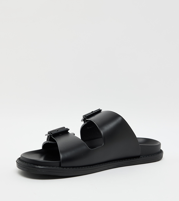 Double Strap Buckle Comfort Sandals