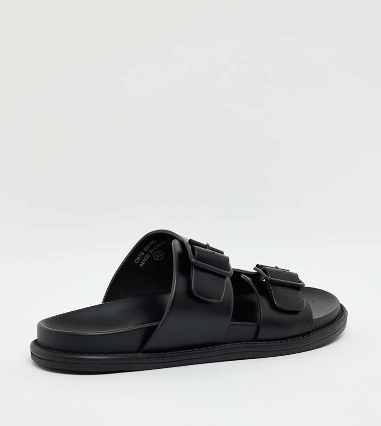 Double Strap Buckle Comfort Sandals