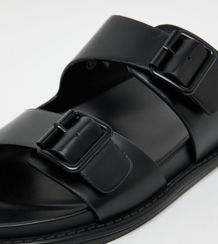 Double Strap Buckle Comfort Sandals