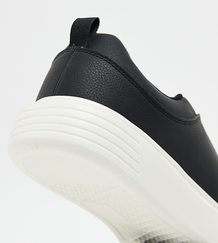 Solid Retro Lace-Up Sneakers