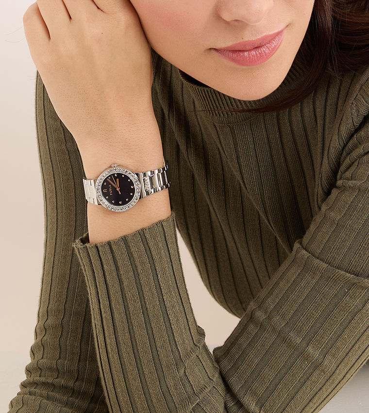 TORTONA Stone Studded Analog Watch