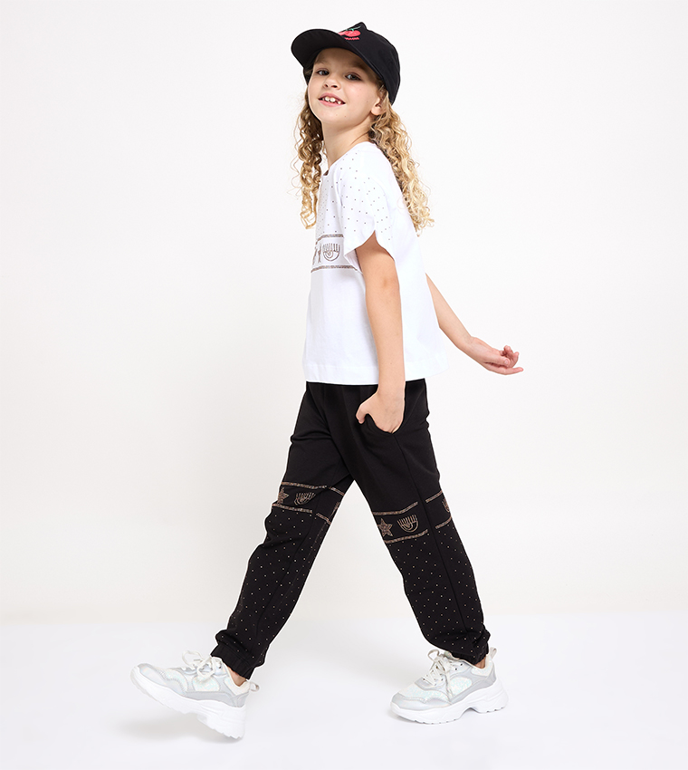 Embellished Elastic Waist Joggers