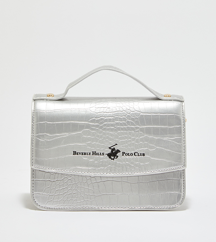 Buy Beverly Hills Polo Club Cross Body Hand Bag In Silver