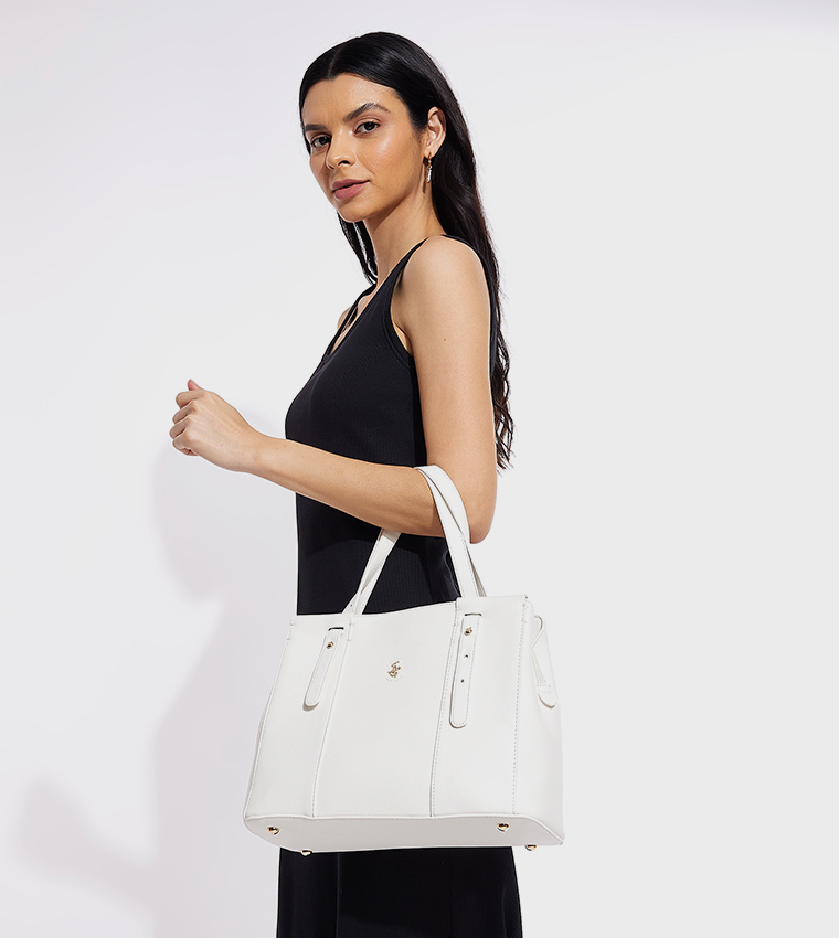 BEVERLY HILLS POLO CLUB トートバッグ BH2003N 152465 IVORY Buy Beverly Hills Polo Club Color Block Shoulder Bag In