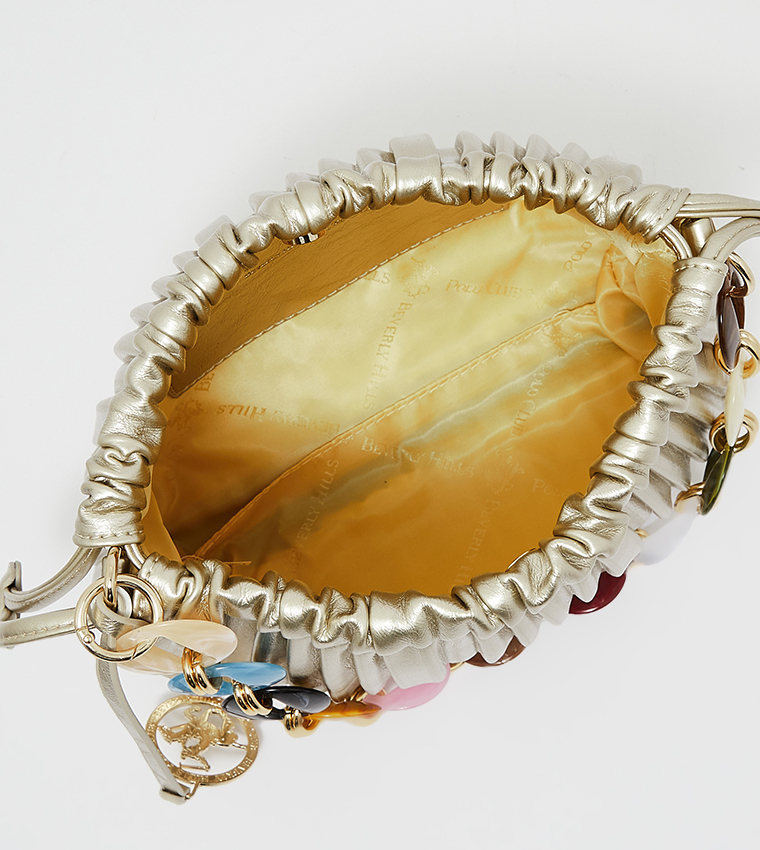 Pleated Cross Body Bag