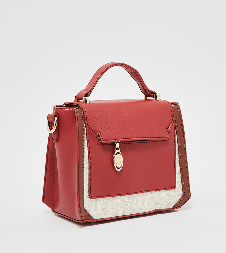 Buy Beverly Hills Polo Club Color Block Top Handle Bag In Red ...