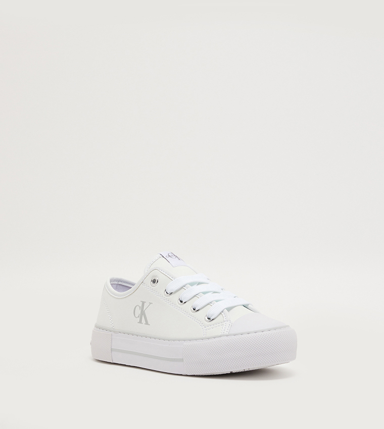 Calvin klein white store canvas shoes