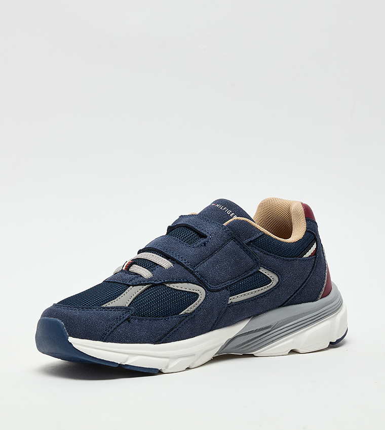 Color Block Velcro Strap Sneakers